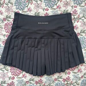 Goldhinge Black Pleated Skirt